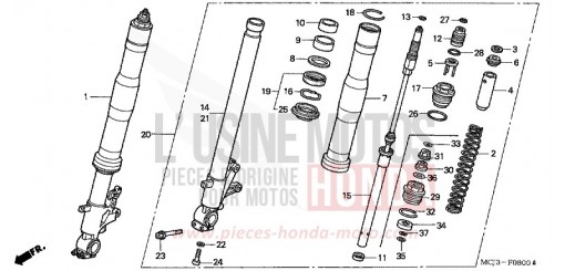 FRONT FORK CBR900RRY de 2000